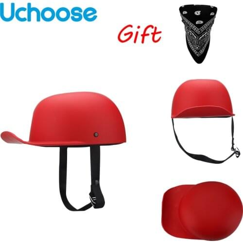 2021 Summer Half Motorcycle Retro Helmet Gangster DS Vintage Baseball Cap Helmets Riding Motorbike Scooter Chopper Men Women