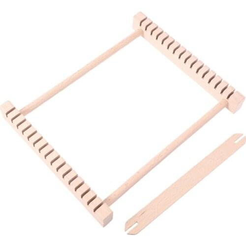 Mini Wooden Loom Knitting Machine Weaving Craft DIY Wool Knitted Handcraft Tool Kids Educational Montessori Toys