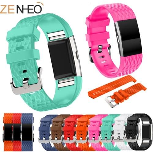For Fitbit Charge 2 Silicone Watch Strap Wrist Wristbands 3D Colorful Sport Replacement Watch Strap Bracelet For Fitbit Charge 2