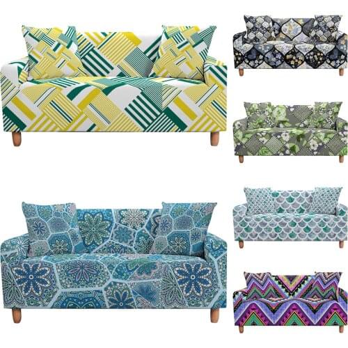 Lattice Pattern Elastic Sofa Covers L-shape Sectional Couch Cover Furniture Protector Stretch Sofa Armchairs Cases Home Decor