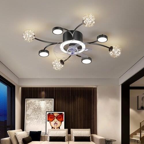 Living room decoration bedroom decor led ceiling fans with lights remote control dining room ceiling fan light indoor lighting