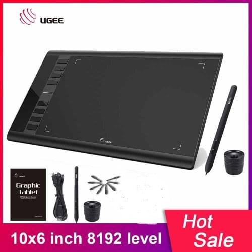 UGEE M708 Upgrades Graphic Tablet 8192 Level Digital Drawing Tablet Electronic Art Drawing Board 10x6 inch Active Area