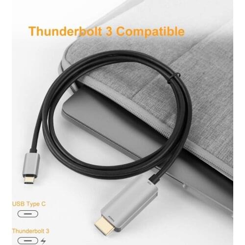 4K@60Hz USB C to HDMI Cable HDR 2K@144Hz 2K@120Hz Type C to HDMI Adapter Thunderbolt 3 for MacBook Pro/Air Galaxy S20 S10 Note10