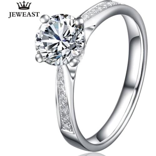 Natural diamond 18K gold Pure Gold Ring Real 18K gold Solid Gold Ring Trendy Classic Party Fine Jewelry Hot Sell New 2019