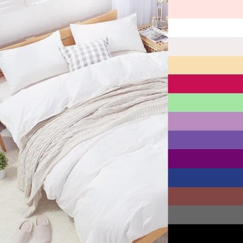 600TC Cotton Luxury Solid color Bedding sets Custom size Printed Duvet Quilt Cover set King Queen Size 2/3PCS White Bedclothes