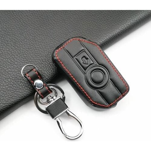 Car 100% leather key case coverFor BMW Motorcycle F750GS F850GS K1600GT R1200GS LC 2 buttons car key case car accessories