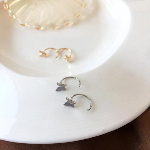 Beautiful Cute C Shape Earings Studs Simple Butterfly Metal Fairy Bridal Earrings for Wedding