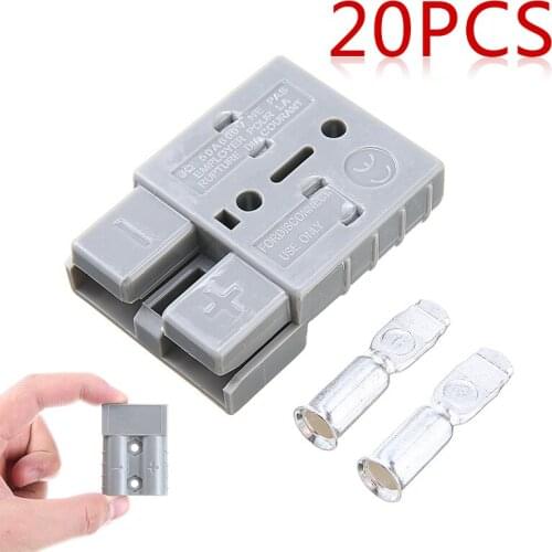 Mayitr 20pcs A-nderson Power Connectors Dual-pole Quick Connector Electric Car Battery Plug UPS Terminal 50A AC/DC 600V