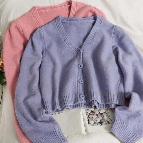 Fashion Flower Embroidered Sweater Cardigan Womens Autumn Winter Korean Loose Single Breasted Causal Knitwear