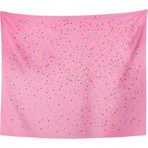 Tapestry Colorfull Flat Cream Sprinkles Topping As Confectionery Sweet Confetti Tapestries Wall Hanging for Living Room Bedroom