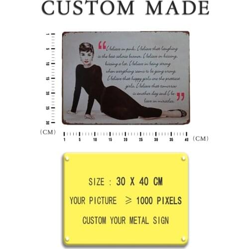 Custom Vintage Plaque Metal Tin Signs Retro Home Decor Wall Sticker Iron Art Poster Customize License Plates Decoration Maison