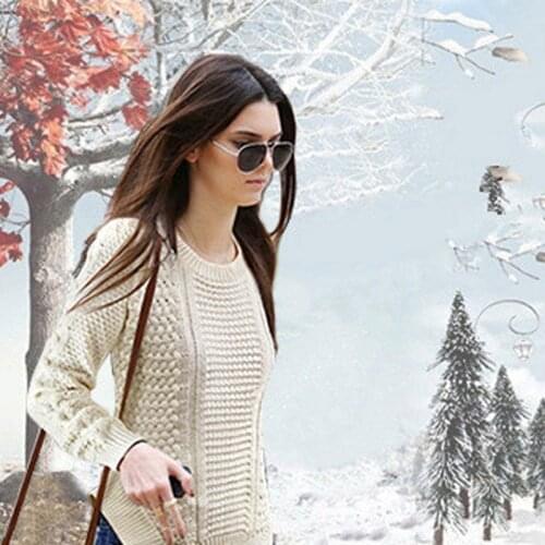 Wholesale Thick Sweater Women Split sweater Round Neck Long Sleeve Basic Solid Lady Sweaters Pullovers slim women Top DL1211