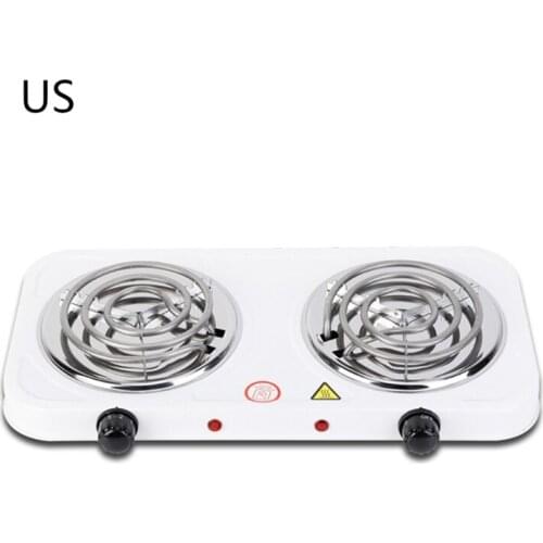 Portable Electric 2000W Mocha Pot Double Stove Hotplate Adjustable Temperature