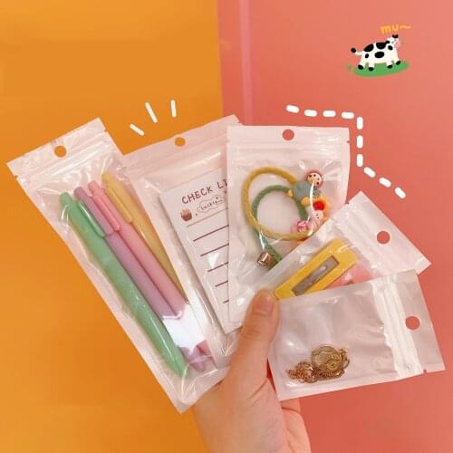 Transparent Self Sealing Reusable Hanging OPP Plastic Bag Earrings Necklaces Gift Bags For Jewelry Packaging Pouch Candy Package