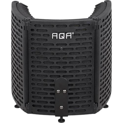 Foldable Studio Microphone Isolation Shield Recording Sound Absorber Panel Adjustable Sound Insulation Angle