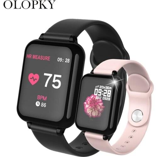 Women Men Sport Smart Watch blood pressure Waterproof Smartwatch IP68 OLED Color Screen Heart Rate Smart Watch for Iphone IOS