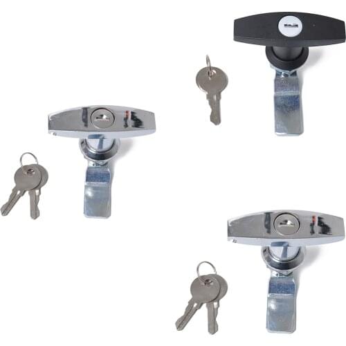 Rust Proof T Handle High Quality Zinc Alloy Lock and Keys Replacement for Trailer Caravan Canopy Toolbox