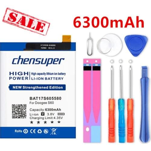 Chensuper Battery BAT17M15580&BAT17S605580 6300mAh Parts backup for DOOGEE S60 Smart Phone Replacement battery