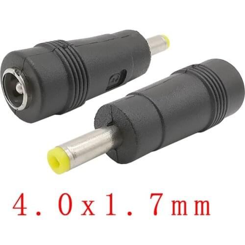 10Pcs 5.5x2.1mm to 4.0x1.7mm DC Male Plug Tips Female Connectors to Male Jack for PSP 2 3 4 DC Connectors For Electrical Socket