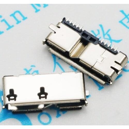 10PCS MICRO 3.0 female socket pin USB 3.0 socket Type B full SMD mobile hard disk interface
