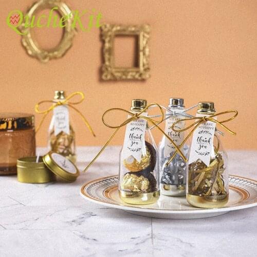 12Pc Plastic Candy Chocolate Box Wedding Party Favor Champagne Bottle DIY Baby Shower Plastic Gift Box Party Decoration Supplies