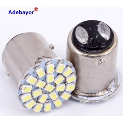 200 x 1157 BAY15D P21/4w 22 smd 22 Leds light 3014 SMD Car led Rogue lamp 1206 SMD turn signal reverse back tail light white