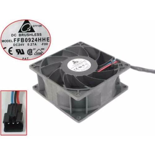 Delta Electronics FFB0924HHE -F00 DC 24V 0.27A 90x90x38mm 3-wire Server Cooling Fan
