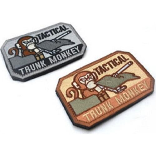 3D Embroidery Armband Loop And Hook Tactical Monkey Tank Tactics Monkey Embroidery Patches Magic Armband Package Stickers