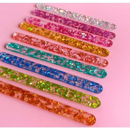 50/100pcs Acrylic Ice Cream Sticks Pop Popsicle sticks DIY Kid Handwork Art Craft stick Mold Home Kitchen Accessories