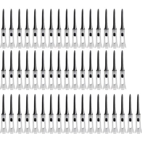 50Pcs Golf Tee Double Layer Plastic Ball Tee Soft Low Resistance Golf Seat Golf Training Tool