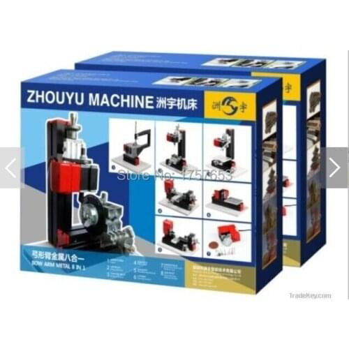 FREE SHIPPING All-Metal 8 in 1 Mini Lathe ,Milling ,Drilling ,Wood Turning ,Jag Saw and Sanding Machine, DIY Tool