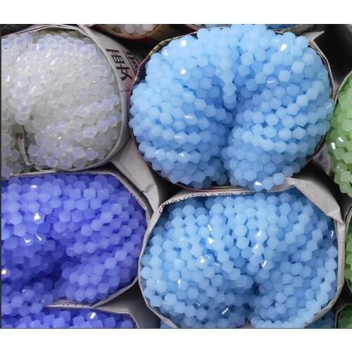 Pick Color 100pcs 4mm Bicone Austria Crystal Beads charm Glass Beads Loose Spacer Bead for DIY Jewelry Making