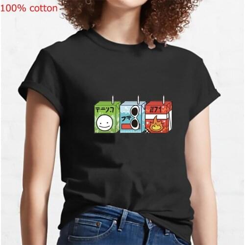 Anime Dream Smp Juice Box T-Shirt Summer Women Men Harajuku Tee Shirt Hip Hop Casual Loose Streetwear 100% Cotton Kawaii Tshirts