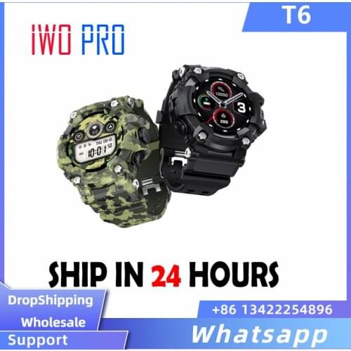 IWO PRO New T6 Smartwatch 2021 IP68 1.3-Inch Round Press with Buttons Multi-Language smart watch men For Huawei Xiaomi
