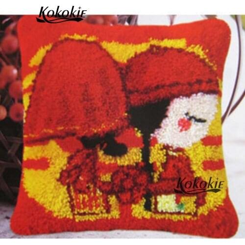 Chinese cross stitch sets sale latch hook rug kits embroidery yarn handicraft diy carpet cushion Patchwork Pillowcase needlework