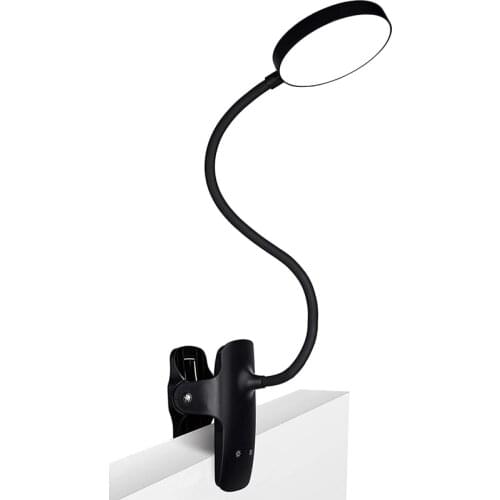 Reading Lamp Bed Clamp Light, 36 LED Clamp Lamp, USB Rechargeable Book Lamp with 5 Colour Temperature, Touch-Control