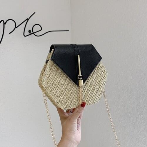 Summer small bag women 2020 new fashion all-match messenger bag vacation beach straw bag straw bag pockets handbag straw bags