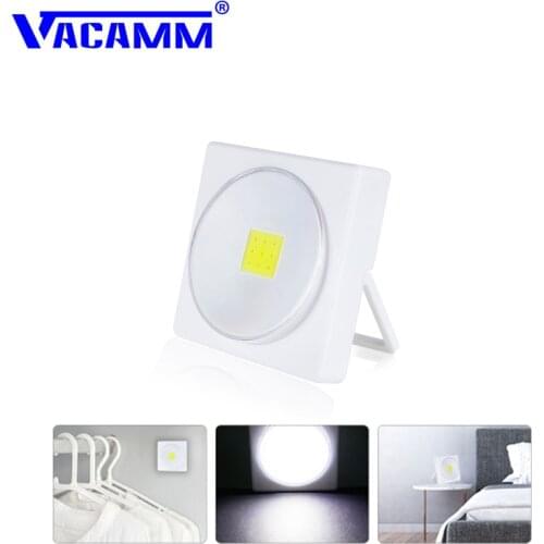Vacamm 5W Magnetic LED Wall Night Lights Camp Lamp Battery Powered Touch Switch Control For Hallway Pathway Closet Wall Lamp