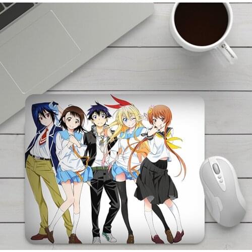 Small Square Mouse Pad With Cartoon Pattern of Nisekoi Gaming Computer Accessories Mousepad Anime Mat Table Pads Mause Pad Gamer