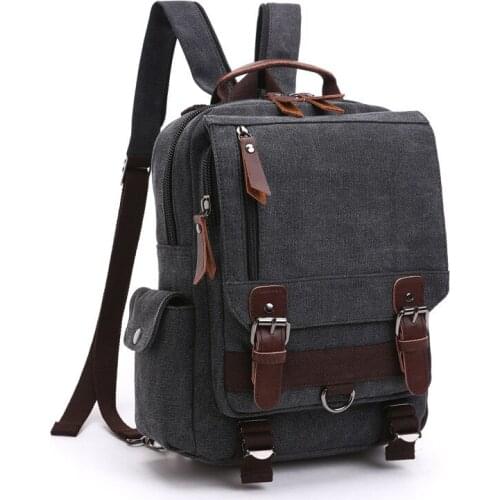 Backpack Men Square Style Double Shoulder Bag Package Men Travel Back Pack Chest Bags Women Laptop Rucksack School Bags Daypack