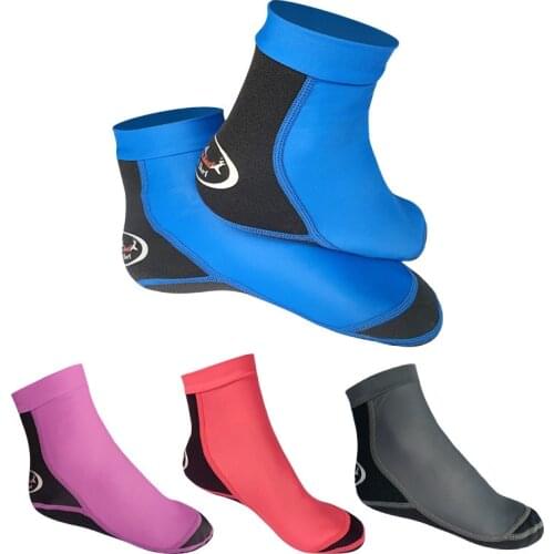 Adult 1.5mm Neoprene Diving Socks Boots Shoes Anti Slip Beach Shoes Elastic Lightweight Warm Snorkeling Surfing Swimming Socks