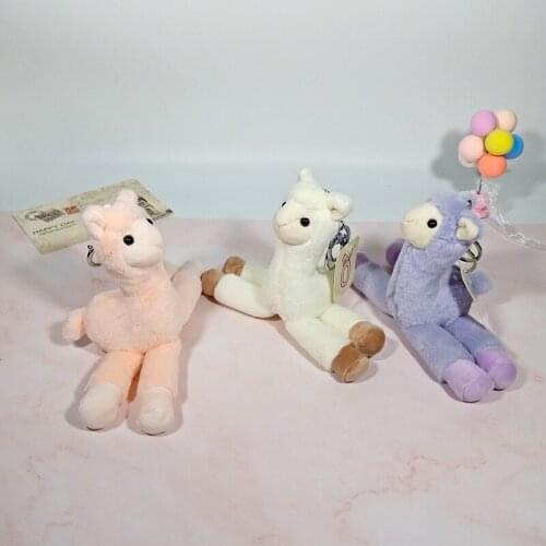 New 2020 Scented Grass Mud Horse Plush Doll Keychain Schoolbag Pendant Doll and Bag Hanging Decoration Car Key Chain