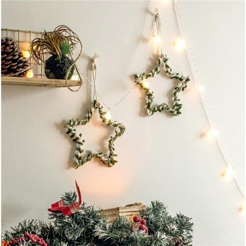 New Style Home Decorations Pendant Star Green Leaves Handmade Girl Gifts Wall Hanging Living Room Bedroom Festival Ornament