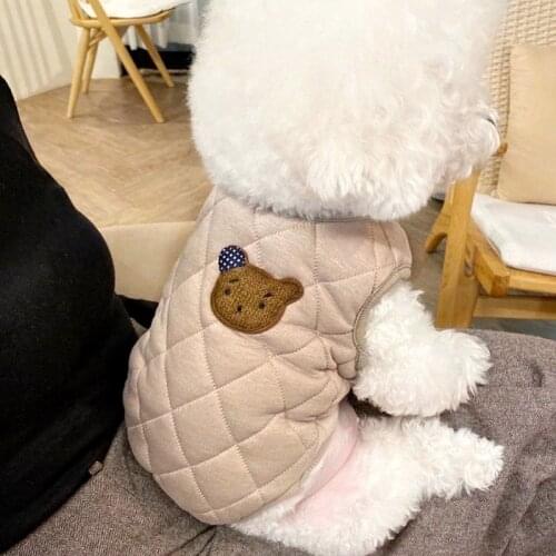 Autumn and winter clothes padded pet padded coat Teddy VIP Bichon Hiromi cat small dog dog clothes winter padded jacket vest