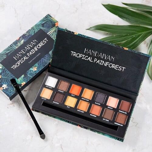 14 Colors Eyeshadow Pallete Eyes Makeup Matte Shimmer Eye Shadow Powder Palette Metallic Shadows Glitter Cosmetics Make up Kit