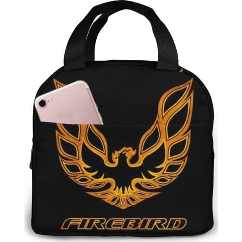 Pontiac Trans Am FireBird Canvas Portable Cooler Lunch Bag Fashion Thermal Insulated Food Picnic Lunch Box Bag for Men Women