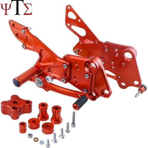 For KTM Duke 125 200 390 2011 2012 2013 2014 2015 2016 Adjustable Rider Rear Sets Rearset Footrest Foot Rest Pegs
