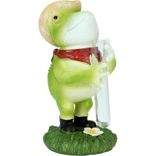 Frog Rain Gauge Resin Frog Water Level Meter Garden Ornaments Rain Meter Outdoor Statue Water Level Meter Courtyard Rain Gauge