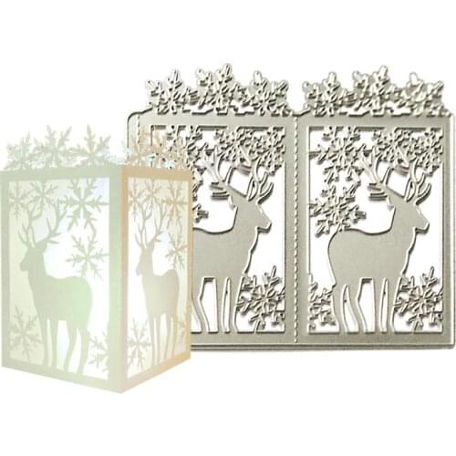 Christmas Elk Deer Metal Cutting Dies Stencil DIY Scrapbooking Album Stamp Paper