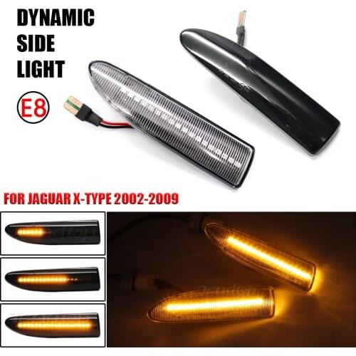LED Dynamic Turn Signals Light Side Mirror Indicator Blinker For Jaguar X-Type 2002 2003 2004 2005 2006 2007 2008 2009